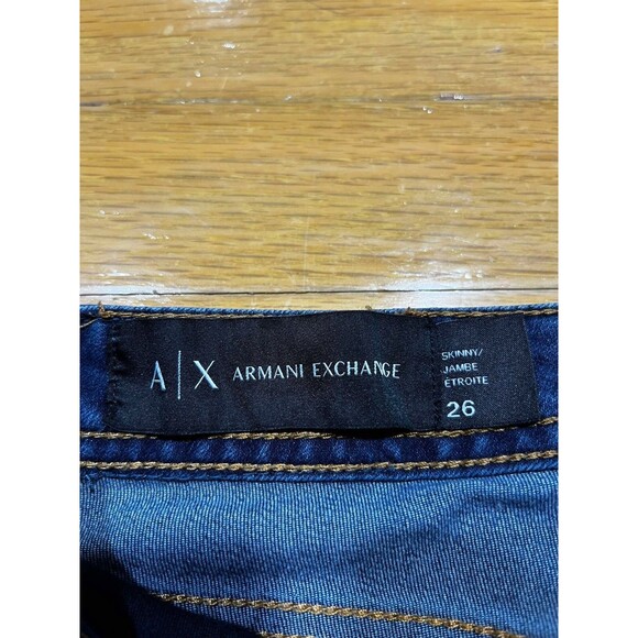 Armani Exchange Jeans Womens 26 Blue Skinny Jambe Etroite Mid Rise Stretch - Picture 3 of 9